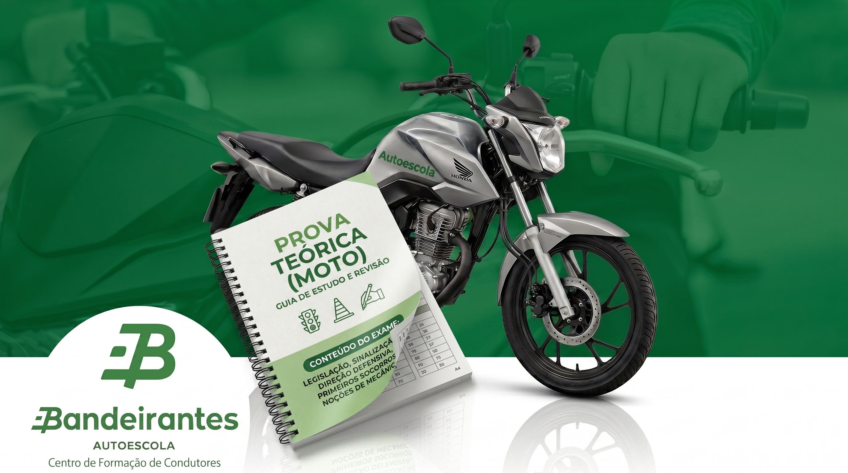 PACOTE PRATA- 10 AULAS PRÁTICAS+ PROVA TEÓRICA (MOTO)